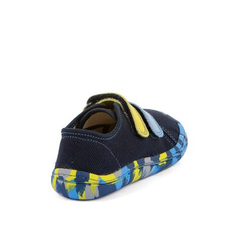 CHLAPČENSKÉ PLÁTENÉ BAREFOOT TENISKY CANVAS BLUE+ FRODDO G1700440-14