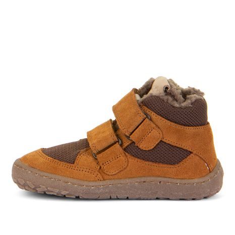 DĚTSKÉ ZIMNÍ BAREFOOT BOTY TEX WOOL COGNAC, FRODDO, G3110254-14W, HNĚDÁ