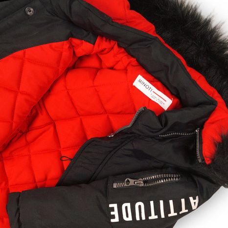 KABÁT CHLAPECKÝ ZIMNÍ PARKA, MINOTI, CITY 1, ČERNÁ