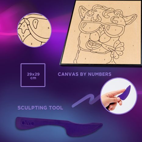 OKTO MALOVÁNÍ HMOTOU PODLE ČÍSEL - DETAIL PLÁTNA