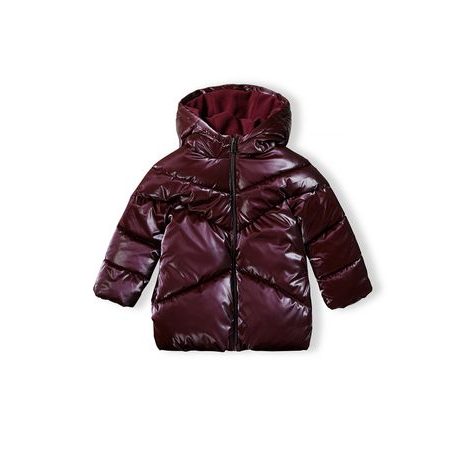 Dievčenský prešívaný kabát Puffa s kožušinovou podšívkou, Minoti, 16coat 23, fialová