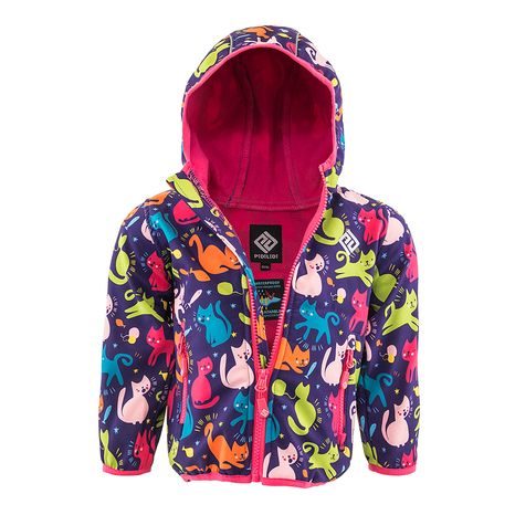 BUNDA SOFTSHELLOVÁ DÍVČÍ S POTISKEM A PEVNOU KAPUCÍ,  PIDILIDI, PD1103-01, HOLKA