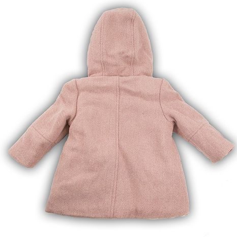 KABÁT DÍVČÍ VLNĚNÝ S KAPUCÍ, MINOTI, LOVELY 4, RŮŽOVÁ
