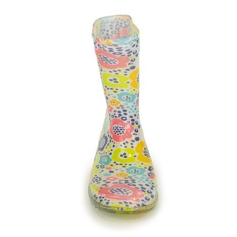 DÍVČÍ HOLÍNKY PVC - POTISK KVĚTINY, PIDILIDI, PL0038-13,  BÍLÁ