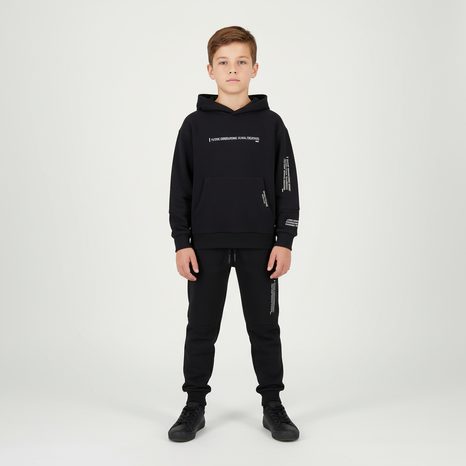 CHLAPČENSKÁ TEPLÁKOVÁ SÚPRAVA MINOTI 29FLEECE260 ČIERNA