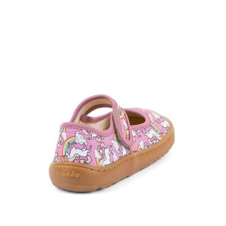 BALERINI BAREFOOT DIN PÂNZĂ PENTRU FETE CANVAS BALETTY WHITE/PINK FRODDO G1700437-3