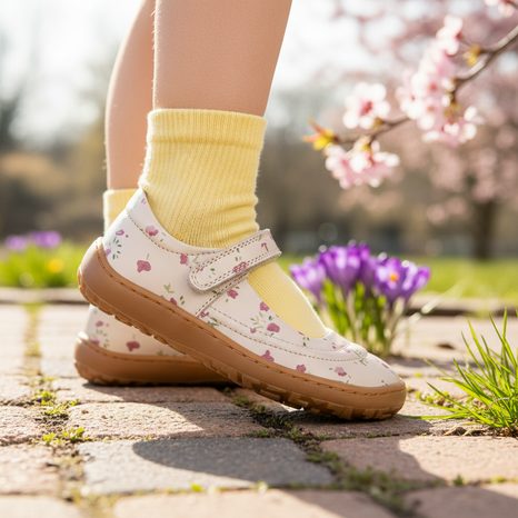 DÍVČÍ BAREFOOT KOŽENÉ BALERÍNY MARY J FLOWES FRODDO G3140195-3