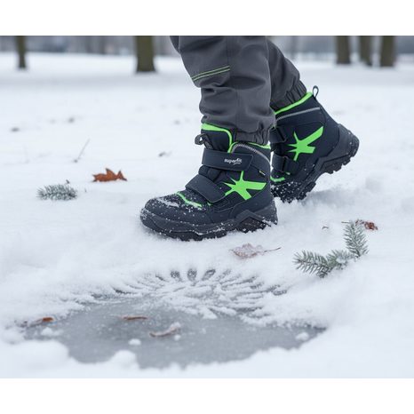 CHLAPECKÉ ZIMNÍ BOTY SNOW MAX BLUE/LIGHT GREEN GORE-TEX, SUPERFIT,1-002022-8000