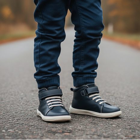 CHLAPECKÉ CELOROČNÍ BAREFOOT BOTY BUGGA KAMA NAVY  B00200-04