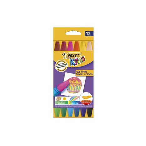 Pasteluri de ulei 12 buc, BIC, W850023