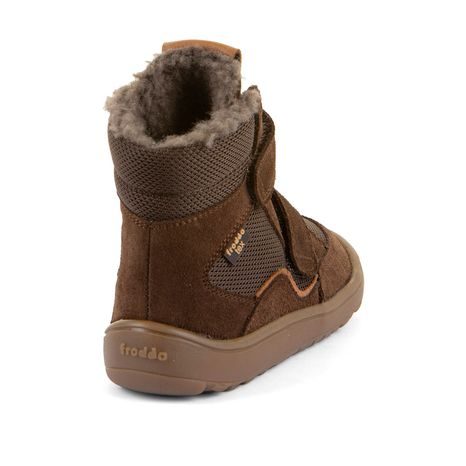 CHLAPČENSKÉ ZIMNÉ BAREFOOT TOPÁNKY TEX WINTER DARK BROWN FRODDO G3160247-17