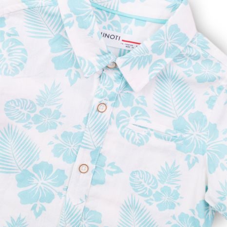 CĂMAȘĂ PENTRU BĂIEȚI CU MÂNECĂ SCURTĂ, MINOTI, SEEK 1, ALB