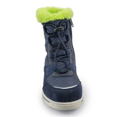 CHLAPECKÉ ZIMNÍ BOTY S KOŽÍŠKEM ICEFOX, STAHOVÁNÍ, BOČNÍ ZIP, BUGGA, B00170-04, MODRÁ