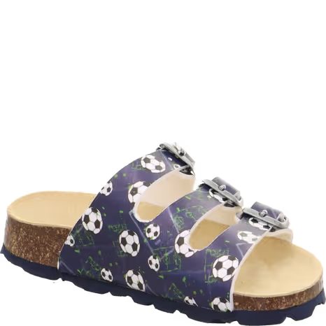 CHLAPECKÉ KORKOVÉ PANTOFLE FOOTBAD BLUE/MULTICOLORED SUPERFIT 1-800113-8090
