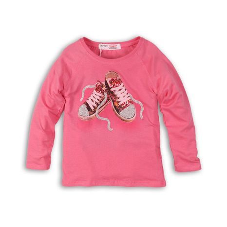 Tričko dievčenské s dlhým rukávom, Minoti, GRUNGE 13, růžová