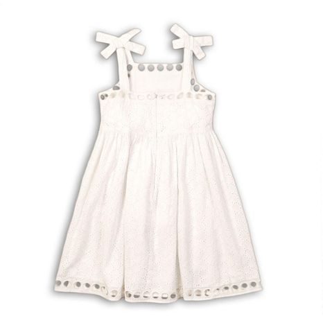 ŠATY DIEVČENSKÉ BAVLNENÉ, MINOTI, HYDRANGEA 1, BÍLÁ