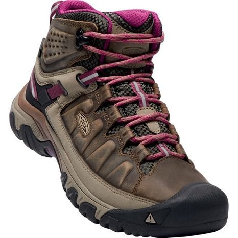 DÁMSKA ČLENKOVÁ OBUV TARGHEE III MID WP W, WEISS/ BOYSENBERRY, KEEN, 1018178, HNEDÁ