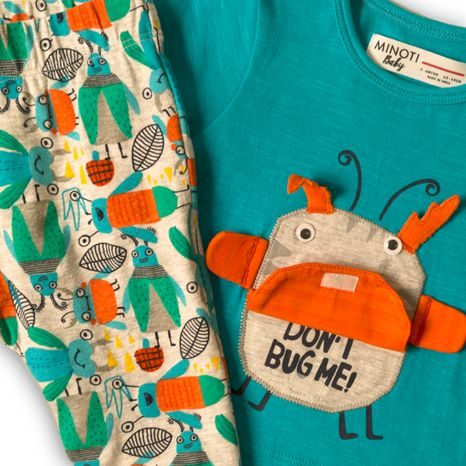 KOJENECKÝ SET CHLAPECKÝ - TRIČKO A KALHOTY, MINOTI, LEAF 1, KLUK