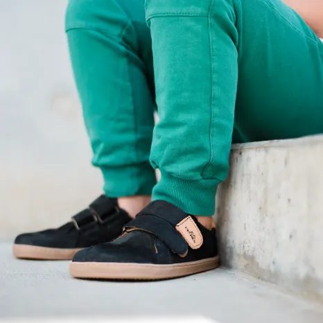 BAREFOOT DĚTSKÉ TENISKY PEGRES, BF54, ČERNÁ