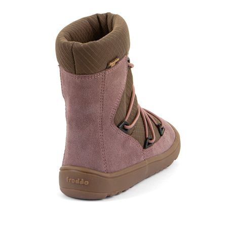GHETE BAREFOOT DE IARNĂ PENTRU FETE TEX TRACK WOOL DARK PINK FRODDO G3160251-15