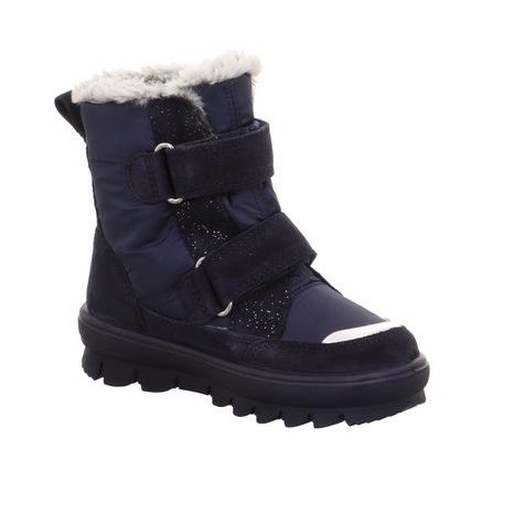 CIZME DE IARNĂ PENTRU FETE FLAVIA BLUE/SILVER GORE-TEX, SUPERFIT , 1-000216-8000, ALBASTRU