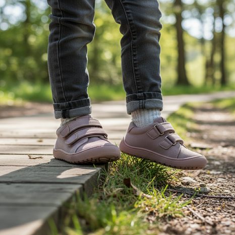 DÍVČÍ BAREFOOT TENISKY KORO OLD PINK PROTETIKA - RŮŽOVÁ