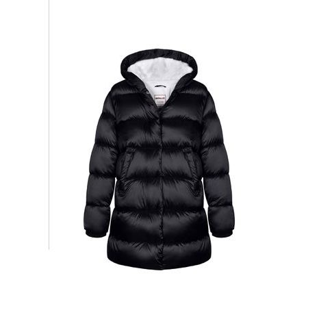Dievčenský nylonový kabát Puffa s podšívkou z mikroflísu, Minoti, 12COAT 2, čierny