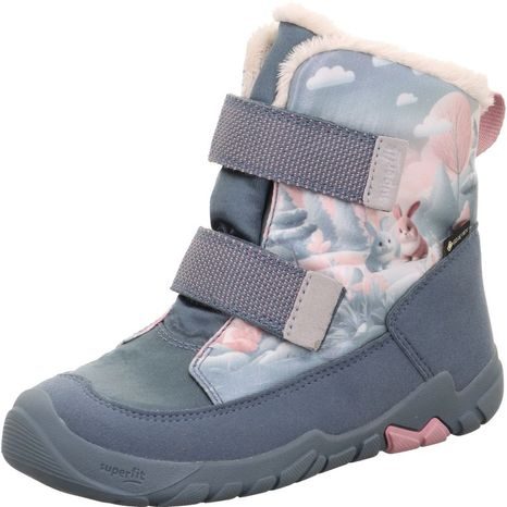 DÍVČÍ ZIMNÍ OBUV  SUPERFIT BAREFIT TRACE GTX BLUE/PINK 1-006041-8010