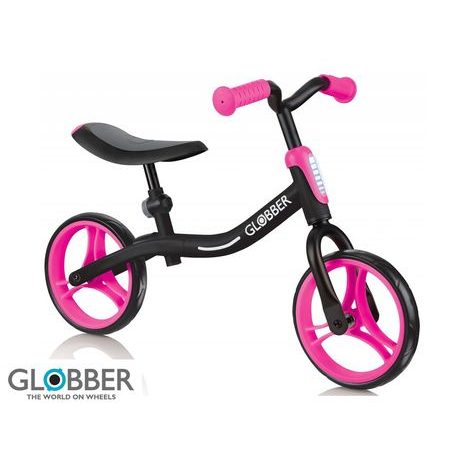 Bicicletă fără pedale GO BIKE - Negru / Roz neon, Globber, W012657