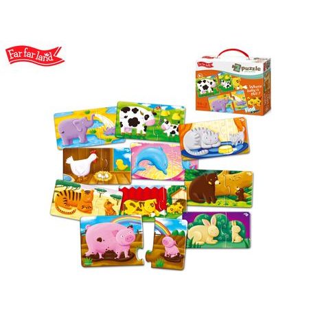 DETAILNÍ POHLED NA VELKÉ KARTONOVÉ DÍLKY PUZZLE PRO SNADNÝ ÚCHOP