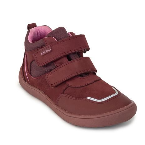 DÍVČÍ CELOROČNÍ BOTY S MEMBRÁNOU BAREFOOT BANET BORDO, PROTETIKA, ČERVENÁ