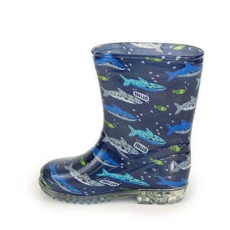 CHLAPECKÉ HOLÍNKY PVC - POTISK ŽRALOK, PIDILIDI, PL0036-04,  MODRÁ