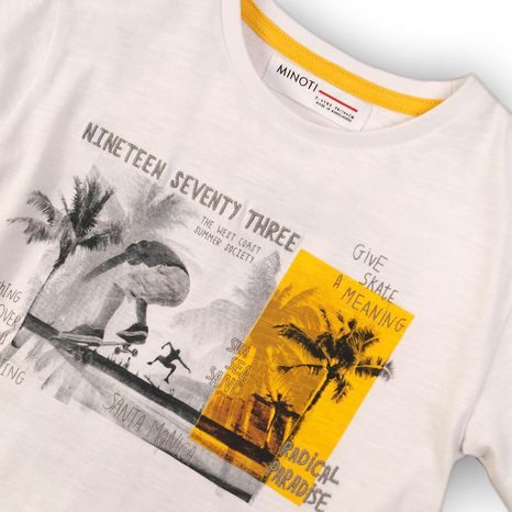 FIÚK SHIRT RÖVID UJJÚ, MINOTI, VELENCE 4, FEHÉR