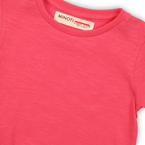 PÓLÓ LÁNYOK RÖVID UJJÚ, MINOTI, 2SLUBT01, RÓZSASZÍN