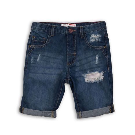 Pantaloni scurți din denim pentru băieți, Minoti, BLUES 1, albastru