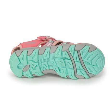 DIEVČENSKÉ SANDÁLE BUGGA LUMA PINK/TURQUOISE - RUŽOVÉ