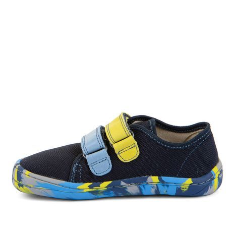 CHLAPČENSKÉ PLÁTENÉ BAREFOOT TENISKY CANVAS BLUE+ FRODDO G1700440-14