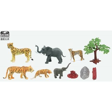 ZVÍŘÁTKA FIGURKY DIVOKÁ ZVĚŘ 6 KS SET 10 CM