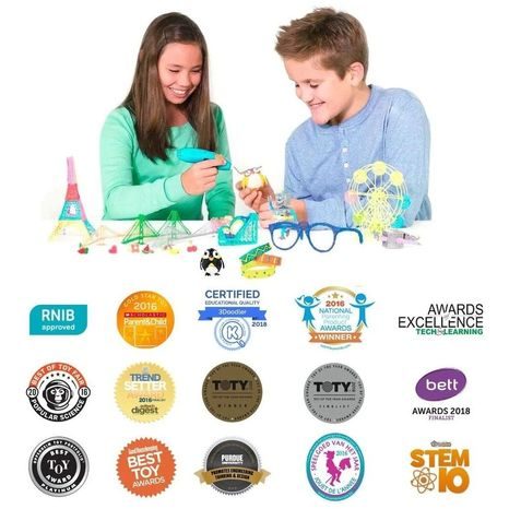 3D PERO 3DOODLER START + A 72 NÁPLNÍ + 10 ŠABLON, WIKY KREATIVITA, W039045
