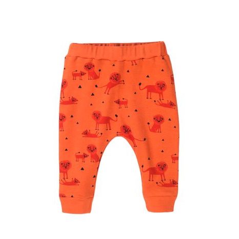 Nohavice dojčenské BIO bavlna, Minoti, Simba 2, oranžová