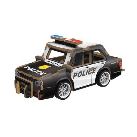 3D PUZZLE DŘEVĚNÉ - POLICEJNÍ AUTO 13 CM, WIKY KREATIVITA, W035431
