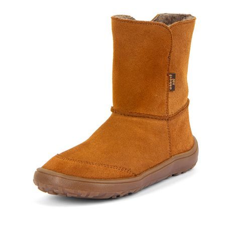 DĚTSKÉ ZIMNÍ BAREFOOT BOTY TEX SUEDE COGNAC G3160250-2