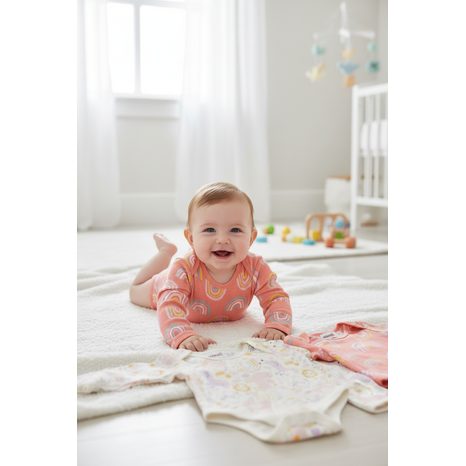 BODY KOJENECKÉ 4PACK, MINOTI, 16MBABAY 9, RŮŽOVÁ