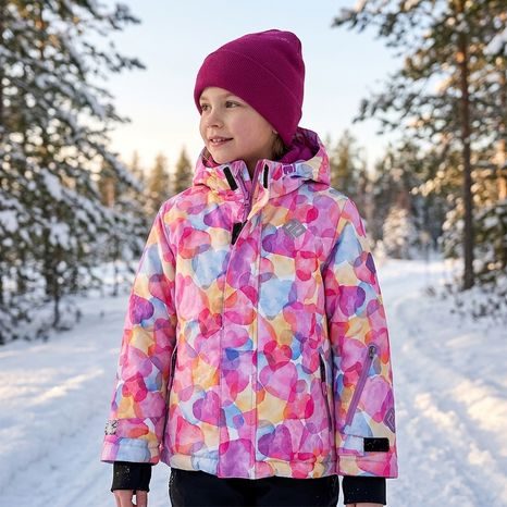 DIEVČENSKÁ LYŽIARSKA ZIMNÁ BUNDA PIDILIDI PINK PD1175-01