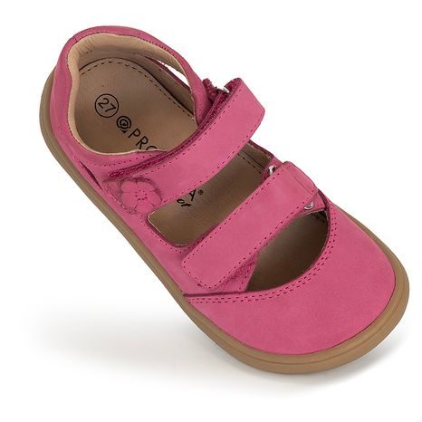 SANDALE PENTRU FETE BAREFOOT PADY KORAL, PROTETIKA, ROȘU