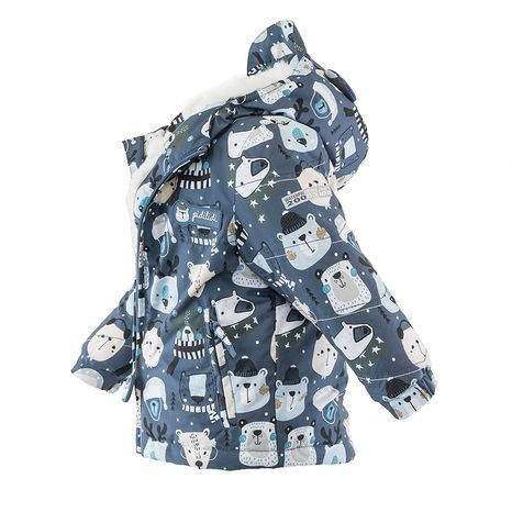 CHLAPČENSKÁ ZIMNÁ BUNDA S KOŽUŠINOU, PIDILIDI, PD1130-02, MODRÁ