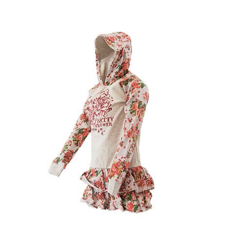 mikinové šaty s kapucí, Wendee, OZFB19237-2, béžová
