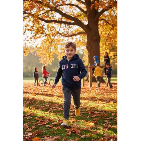 HANORAC CU GLUGĂ PENTRU BĂIEȚI, MINOTI, 7BZTHRU 4, ALBASTRU