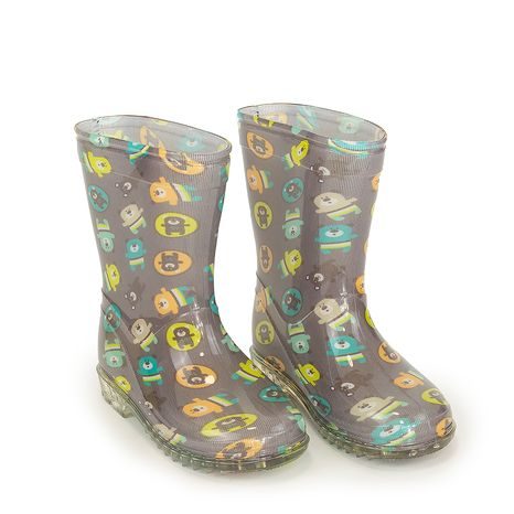 DĚTSKÉ HOLÍNKY PVC - POTISK ZVÍŘÁTKA, PIDILIDI, PL0042-18,  HNĚDÁ