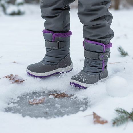 GHETE DE IARNĂ PENTRU FETE ICEBIRD GTX, SUPERFIT, 8-00012-21, GRI